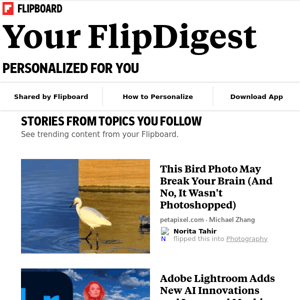 What's new on Flipboard: Stories from Nature, Photography, Technology and more