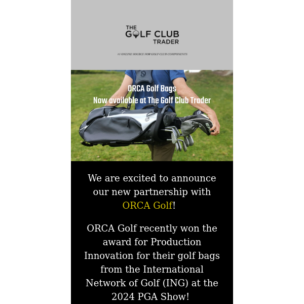 Now Available: ORCA Golf Bags at The Golf Club Trader!