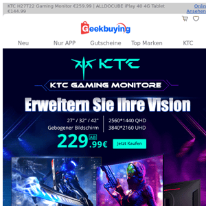 💥KTC Marke-Verkauf | Gaming Monitore Sparen Sie bis zu €100 💵 | Schnelles IPS-Panel!