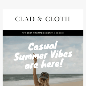 Shop the drop! Maddie Obray x Clad & Cloth