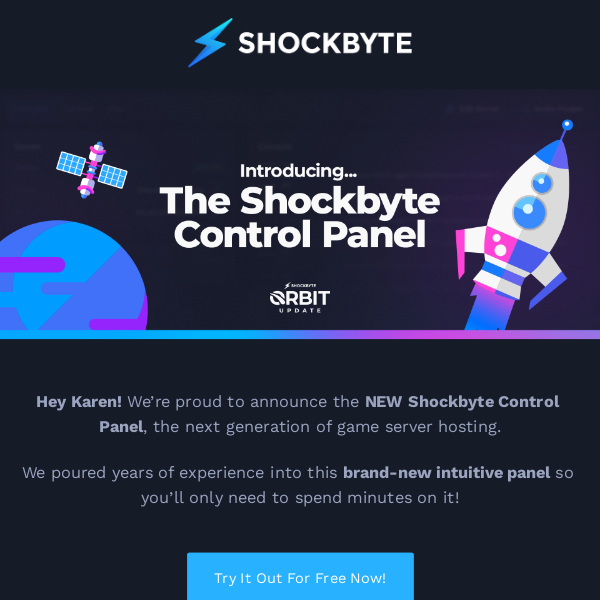 Introducing the NEW Shockbyte Control Panel 🚀