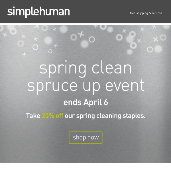 20% off spring cleaning essentials