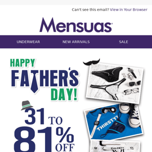 Happy Father's Day | Save 30% - 80% Off + Free Shipping