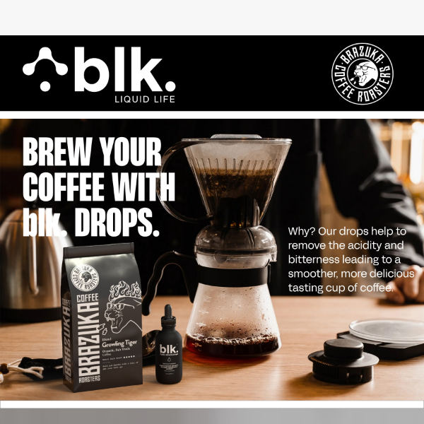 Try Brazuka Coffee-Get Free blk. Fulvic Mineral Drops