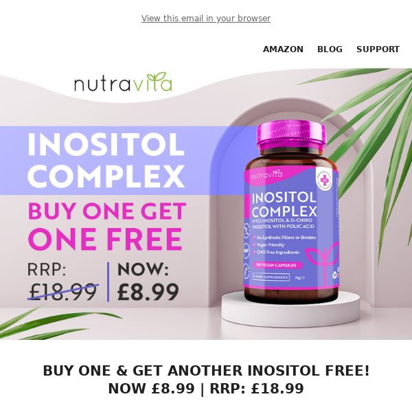 🚨 NEW Inositol Complex only £8.99 + FREE gift!
