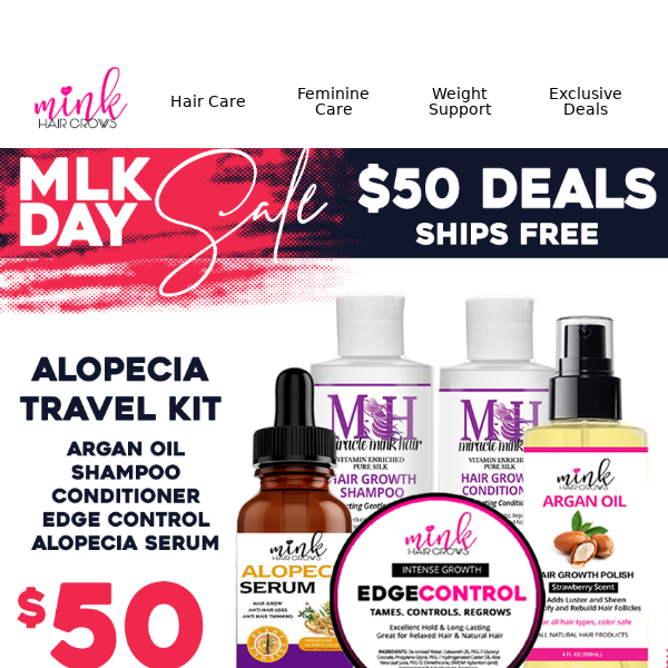 Alopecia Kit w/5 Products $50 & it Ships FREE!