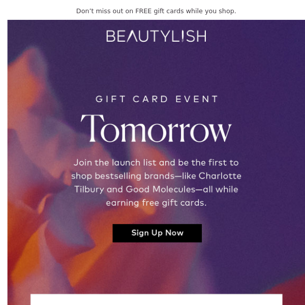 Last call: Join the Gift Card Event list