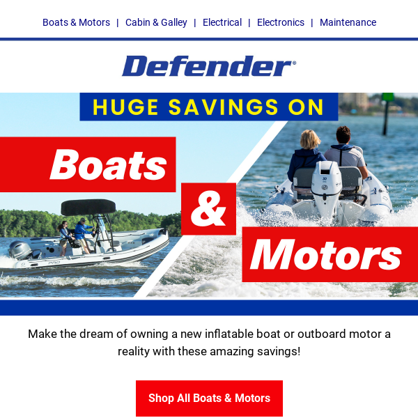 Save Now on Boats & Motors!