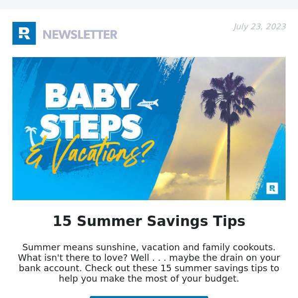 15 Summer Savings Tips