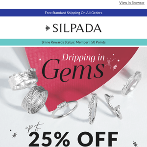 Enjoy up to 25% OFF precious gemstones