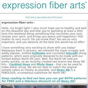 2 FREE Patterns for Expression Fiber Arts!