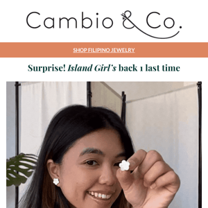 Surprise! Island GIrl’s back 1 more time