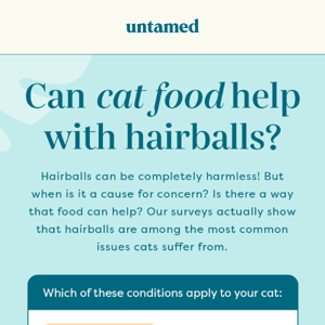 Cough cough… HAIRBALL