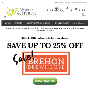 Craft Beer Sale! - Brehon Brewhouse on offer!