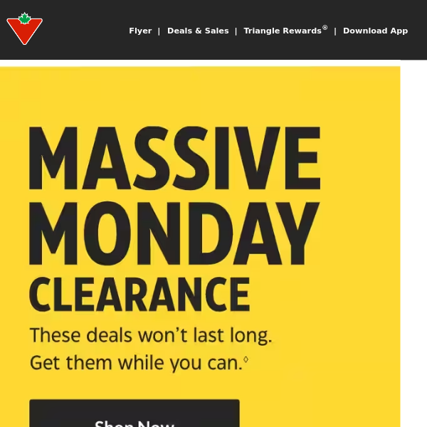 Massive Monday CLEARANCE is back