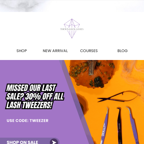 Missed Our Last Sale? 30% OFF Lash Tweezers! 🛍