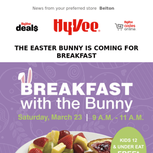 Breakfast with the Bunny this Saturday 🐰