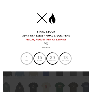 Friday | Final Stock Sale... ⚔️🔥