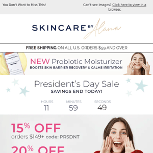 The 20% OFF President's Day Sale Ends TODAY