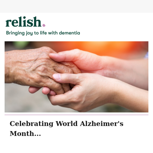 Celebrating World Alzheimer's Month