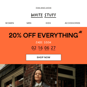 20% off the perfect coat and more