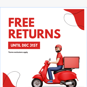 Free Returns Until Dec 31st 🎉