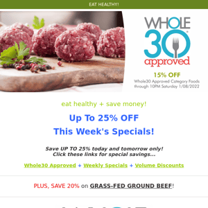 Whole30 Freezer Filler Specials ~ Fresh Chilled Last Chance ~ Big Bundles of Delicious