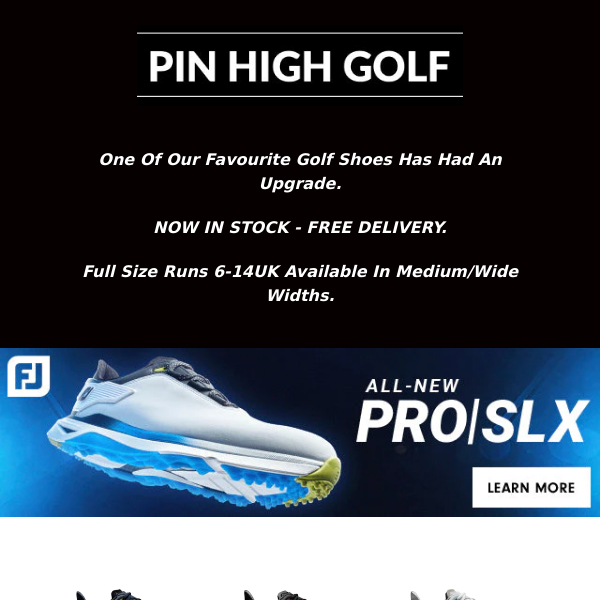 NEW FootJoy PRO/SLX Golf Shoes Now In Stock