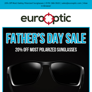 Save 20% on Most Oakley Polarized Sunglasses!