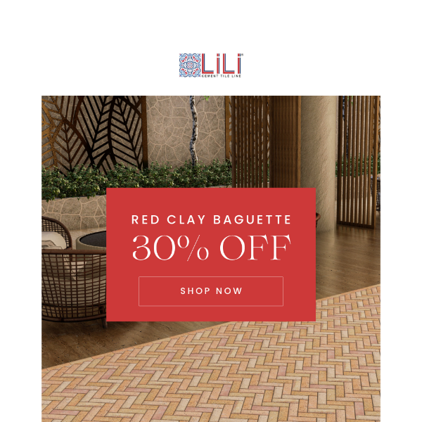 🧱 30% OFF Red Clay Terracotta