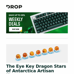 The Eye Key Dragon Stars of Antarctica Artisan Keycap, Uncaged Ergonomics Rise Up Essential Standing Desk, Drop CTRL V2 Mechanical Keyboard PCBA and more...