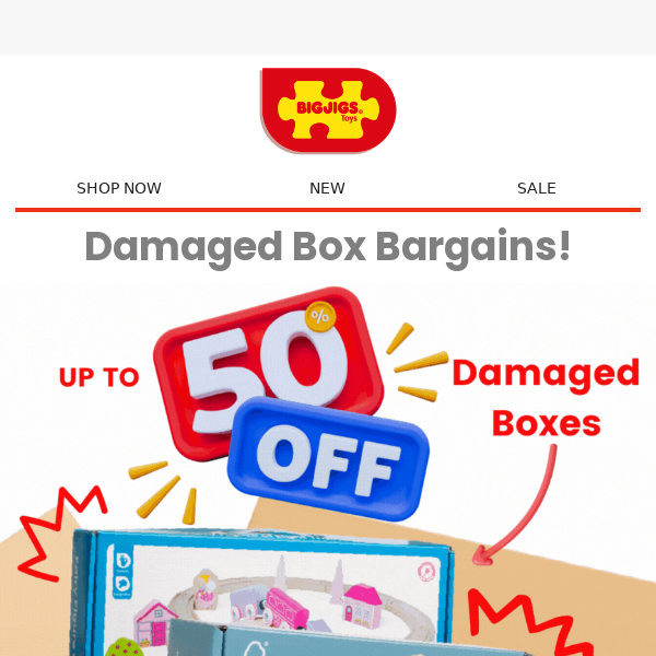 Up to 50% Off Damaged Box Stock 📣📦