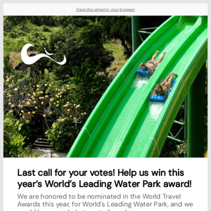 Special offers this November, plus help us win World’s Leading Waterpark 2023!