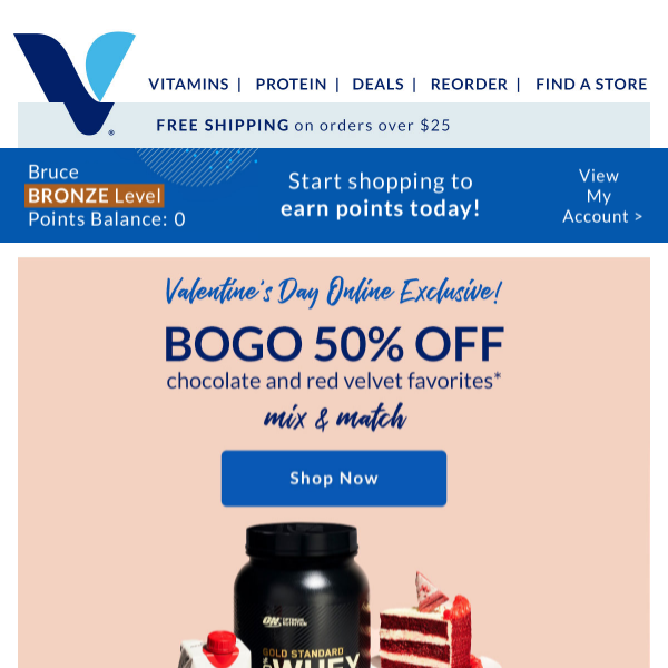 BOGO 50% off decadent V-Day flavors