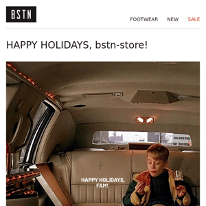 Happy Holidays to you, BSTN Store! 💫