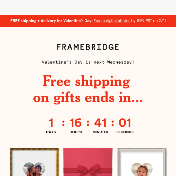 Free shipping + arrives in time: V-Day made easy