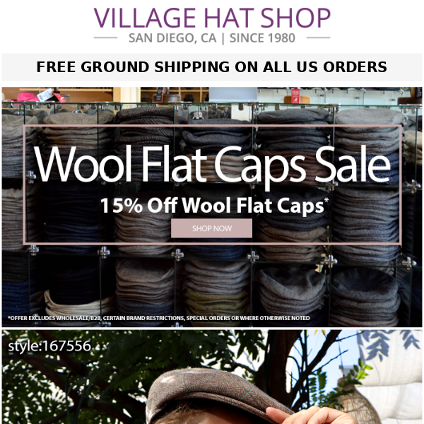 Jaxon Hats Popular Wool Flat Caps Available Now | 15% Off Wool Flat Caps Continues