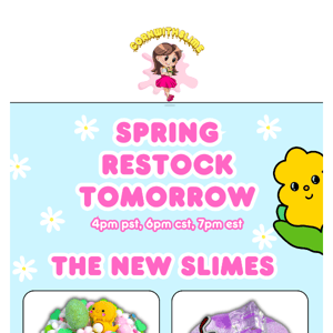 Spring Slime Restock Drops Tomorrow! 🌸