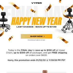 Final Call: Vyper's New Year Sale Ends Today! 🔴