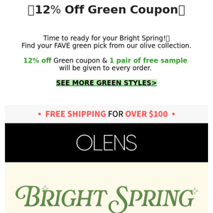 12% OFF💚Bright Spring in OLIVE