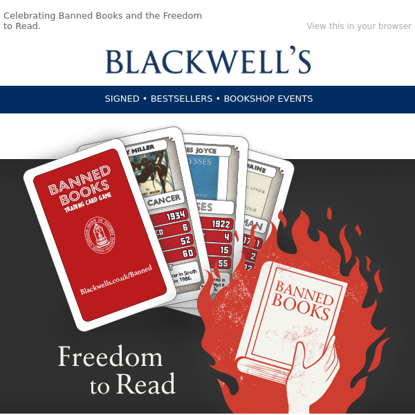 Celebrate Banned Books Week with Blackwell's Online: Discover Notorious Titles & Unique Surprises 📚