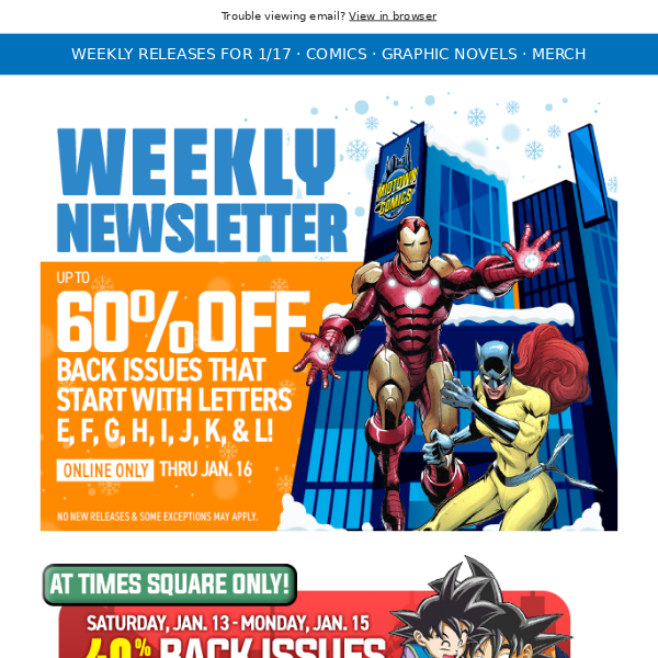 Up to 60% Off Select Back Issues, ASM #42 & Jackpot #1 Gang War, Avengers Twilight #1, Cable #1, Justice League vs Godzilla vs Kong, & More!