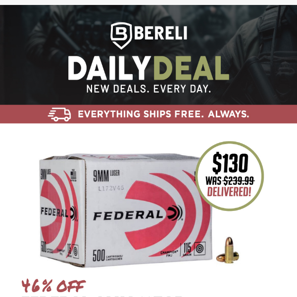 Daily Deal 🔥You NEED This! Federal 9mm FMJ Training Rounds