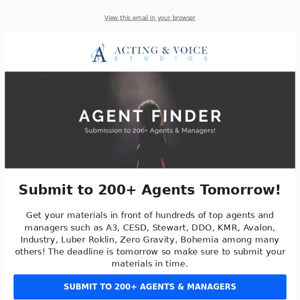🚨 Alert: Submit to 200+ Agents Tomorrow!