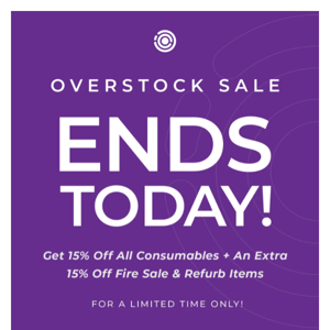 Overstock Sale Ends Today