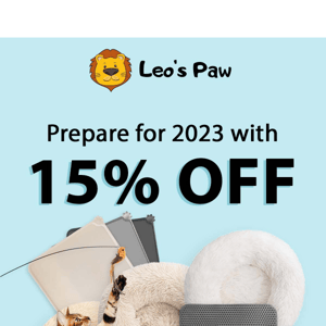 Prepare for 2023 with 15% OFF