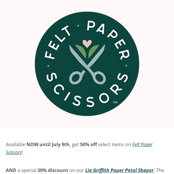Craft tools curated by Lia Griffith - Felt Paper Scissors