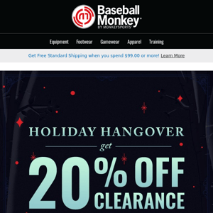 ✨ Hi there, Baseball Monkey! Valued subscribers can enjoy: 20% off clearance