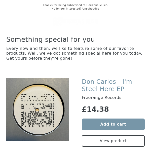 NEW! Don Carlos - I'm Steel Here EP