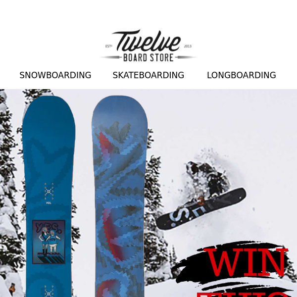 Win A Yes Snowboard This Week - Twelve Board Store